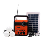 Emergency Lighting 2pcs/3pcs LED Bulbs with Solar Power Panel Generator Kit USB Charger FM Radio Camping Outdpper Home System