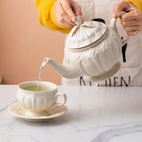 1 Set, Ceramic Sup Set, Tea Pot, British Retro Ceramic Cup,  Milk Coffee Cup Set,