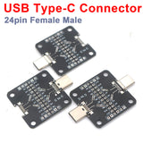 USB Connector USB3.1 Type-C Adapter Plate PCB Board 24pin Female Male Head Convertor 2.54MM Detection test stand board