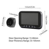 4.5'' 1080P 2MP LCD Digital Viewer Peephole Doorbell - For Apartment, Human Body Detection, Color IR Monitor, Security Camera