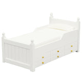 1:12 Scale Mini Drawer Bed Model Dollhouse Miniature Accessories Bedroom Furnitures