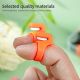 12 Pieces Finger Knife Ring Plastic Embroidery Quilting Thread Cutter Thimble Sewing Accessories Handcraft DIY Tool with Blade