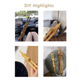 New Wooden Cat-Shaped Back DIY Scratching Stick Made Of Solid Wood
