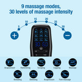 9 Modes 30 Gears Digital TENS hine EMS Massager Electric Pulse Muscle Stimulator for Back Neck Electrode Massage Pads