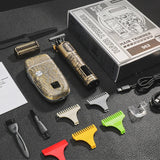 RESUXI 961/962 Oil Head Carving Trimmer Men's Vintage Bald Hair Clipper Suit Multi-function Electric Shaver Grooming Kit