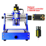 DIY Mini CNC Router Engraver 1310 Full Metal Frame Desktop PCB Milg hine Wood Carving Optional 500mW Laser Offe Control