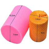 2X Cylinder Bee Honeycomb Candle Mold, Beehive Silicone Molds For Making Beeswax Candles Soaps