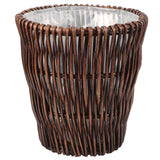 Rattan Trash Can Woven Waste Bucket Pastoral Style Rattan Bucket Woven Waste Paper Basket