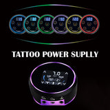 Aurora 3 Tattoo Machine Power Supply Battery NEW Colorful Light Touch Screen Professional Tattoo Machine Source Tattoo Supplies