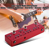 MOSKYAudio DC5 6-in-1 Guitar Multi-Effects Pedal Delay Chorus + Distortion Overdrive Booster Buffer Full with True Bypass