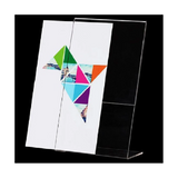 Slanted Back Acrylic Clear Desktop Sign Plastic Paper Holder Tabletop Display Stand for Restaurant