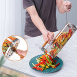 BBQ Rolg Basket Stainless Steel Grilled Cage Round Mesh Vegetable Fries Fish Barbecue Cooking Grill Net