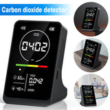 4 in 1 Digital Indoor Air Quality USB Rechargeable CO2 TVOC Temperature Humidity Monitor Multifunctional for Home Office