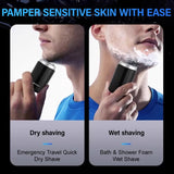 Men's Portable Roman Column Car Mini Long Washable Single Head Rotary Electric Razor