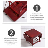 1/12 Handmade Folding Table With 2 Stool Mini Furniture House Decoration Dollhouse Miniature Accessories