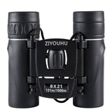 8x21 Compact Zoom Binoculars Long Range 1000m Folding HD Powerful Mini Telescope BAK4 FMC Optics Hunting Sports Camping