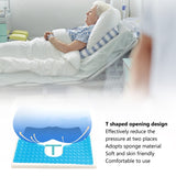 Gel Anti Bedsore Cushion Breathe Freely Fiber Material T Shaped Opening Triangular Slope Design Breathable Chair Pad Car
