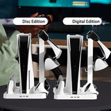 For PS VR2 PS5 Station Coog Fan, VR Charging Display Stand with Headset and Game Storage Holder