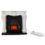 1:12 Dollhouse Mini Fireplace With Bright Light Miniature For Doll House Simulation Furniture Accessories