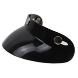 Universal Black 3-Snap Motorcycle Helmet Peak Lens Open Face Sun Shade Visor Shield