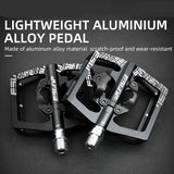 ESLNF Mountain Bicycle Cycg Ultralight Aluminium Alloy 4 Bearings MTB Flat Pedals BMX Road Bike Accessories