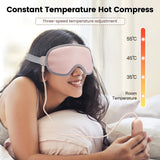 New Electric Heated Eye Mask Sleeping Mask Wireless Rechargeable Vibration Eye Massager Relieve Eye Strain Dark Circles Dry Eye