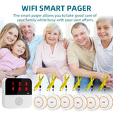 Wireless WiFi Caregiver Pager Call Button Emergency SOS Medical Alert System for Seniors Patients Elderly At Home