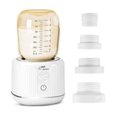 BEBEBAO Baby Bottle Warmer Portable Wireless Milk Heater 4 Levels Temperature Adjustable with 4pcs Adapters for Outdoor