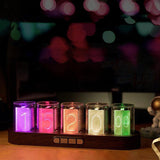 Nixie Tube Retro Design Creative USB Interface Clock - Multi Mode Adjustment, Glow Tubes for Bedroom Bookshelf