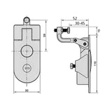 Durable Cabinet Coated Metal Hasp with Key Compression Latch Handle for Toolbox Camper Trailer Truck Caravan Lock