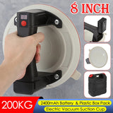 200KG Load 8-inch Electric Suction Cup - Heavy-Duty for Granite, Tile & Glass Lifting. 2400mAh, EU/US Plug