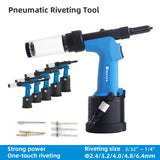 Pneumatic Industrial Self-Priming Core-Pulg Rivet Gun Stainless Steel Automatic Riveting Too.4 3.2 4.0 4.8 6.4mm