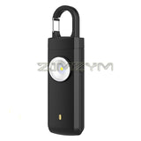 130dB Self Defense LED Flashlight Loud Keychain USB Rechargeable Emergency Protective Supplies Women Outdoor Alarm