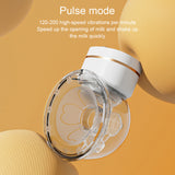 Wearable Electric Breast Hands Free Milk Pump with LED Display 4 Modes 9 Levels of Suction 180mL Capacity Food-grade