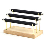 Wooden Ring Holder T-Bar Bracelets Anklets Display Stand Packaging Jewelry Tool 2