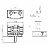 1PC AC250V 16A Position Gear rotation XZ307-122 for Oven Steamer Electric stove Toggle Rotary Function switch