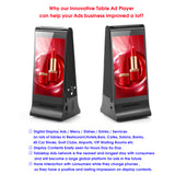 Innovative FYD-868SD Double 7 Inch Touch Screen Restaurant  Display Digital Menu Table Top Advertising Player Phone Charging