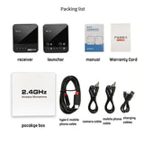 2.4G Wireless Microphone with Transmitter Receiver Clip-on Lavalier Mic for Smartphone DSLR Camera DV Vlog Recording Receivers