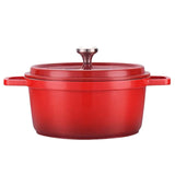 Enameled Dutch Oven with Lid Non-Stick Heavy Duty Stock Mini Cast Aluminum Pot Casserole Home Kitchen Utensils