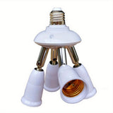 Adapter distributor lamp holder 1, standard LED bulb converter, 4-way medium plug