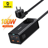 Baseus 100W GaN3 Pro USB Charger Desktop Power Strip Station Type C PD QC Quick Charge 4.0 3.0 Fast Charging