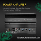 12V 1000W Mono Car Audio Power Amplifier Powerful Bass Subwoofers Amp PA80D