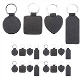 20 Pieces Sublimation Blank Keychains PU Leather Pendant Heat Transfer Keychain Ornament for Making