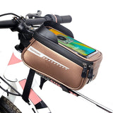 Waterproof Bicycle Mount Bags Front Frame Top Tube with Toucreen Phone Holder Case Cycle Bike Tool Storage Bag Pack