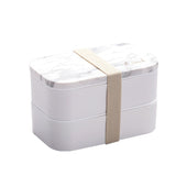 Boxes Marble Pattern Lunch Office Bento Box Microwave Dinnerware Food Storage Container For Adult