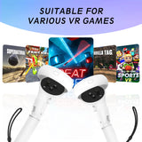 VR Game Handle Accessories Compatible with Oculus Controllers, Dual Handles Extension Grips for Meta Quest 2