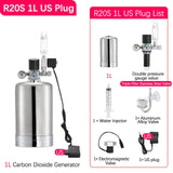 Aquarium Stainless Steel CO2 Reactor - 2L/1L DIY Kit for Tank Plants and Fish