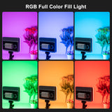 VILTROX 15C RGB Fill Photography LED Video On-camera Light Panel 15W 2800K-6800K APP Remote Control Cold Shoe