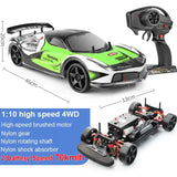 1:10 Double Shock Absorber 70km/h High Speed Drift Remote Control Car 2.4G 4WD RC Off-road Vehicle Kids Birthday Christmas Gift