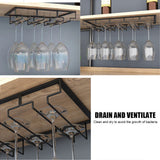 Goblet Iron Wine Rack Glass Holder Under Cabinet Tool Bar Hanger Stemware Stand Hanging Shelf
